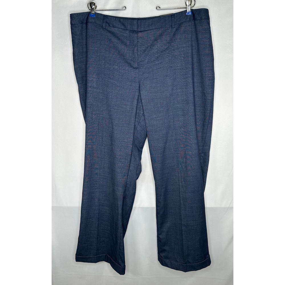 Lane Bryant The Lena NWT Curvy Fit Classic Trouser Blue Melange Cuffed Pants 22